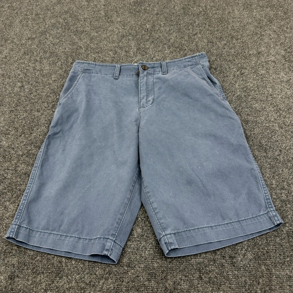 American Eagle Longboard Shorts Men 30 Blue Cotton Chino Flat Front Skater